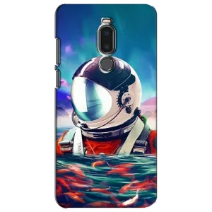Силиконовый Чехол с принтом "Космонавты" на Meizu Note 8 (Космонавт в воде)