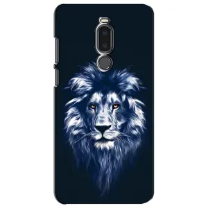 Чехол с картинкой на Meizu Note 8 (Лев - синий)