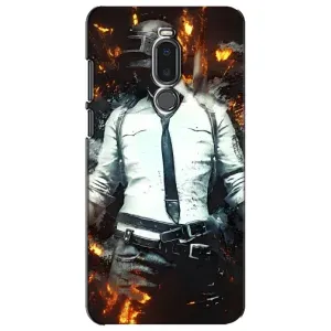 Силиконовый чехол с картинкой "Герой Pubg" на Meizu Note 8 (Man Пубг)