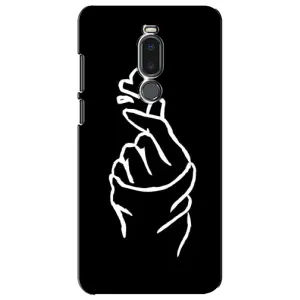 Чехлы (Знак сердечка) на Meizu Note 8 (Сердце на черном)
