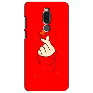 Чехлы (Знак сердечка) на Meizu Note 8 (Сердце на красном)