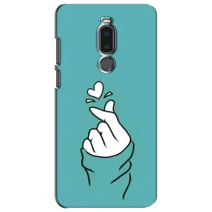 Чехлы (Знак сердечка) на Meizu Note 8 (Сердечко на бирюзовом)