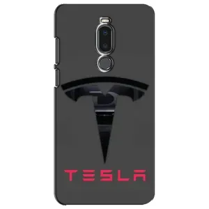 Силиконовый бампер с картинкой машины на Meizu Note 8 (Logo TESLA)
