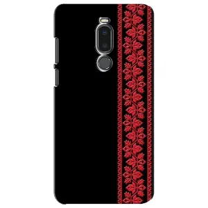 Силиконовый Чехол на Meizu Note 8 с картинкой Вышиванки (Вышиванка на черном)