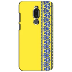 Силиконовый Чехол на Meizu Note 8 (Вышиванка на желтом)