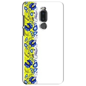 Силиконовый Чехол на Meizu Note 8 с картинкой Вышиванки (Желто-синяя вышиванка)