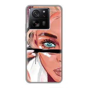 Силиконовый Чехол на Meizu 22 с картинкой Стильных Девушек (Девушка и ресницы)