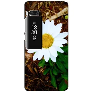 Чехол с ромашками на Meizu Pro 7 Plus (Белая ромашка)