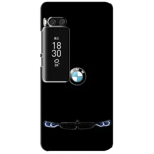Силіконовий бампер з картинкою машини на Meizu Pro 7 Plus (Чорний BMW)