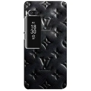 Текстурный Чехол Louis Vuitton для Мейзу Про 7 Плюс (Черный ЛВ)