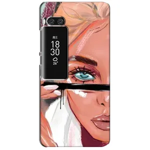 Силіконовый Чохол на Meizu Pro 7 Plus з картинкой Модных девушек (Дівчина та вії)