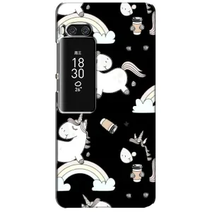 Чехол Unicorn на Meizu Pro 7 Plus (Единорог с кофе)