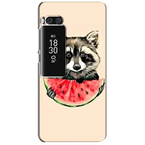 Силиконовый Чехол с Енотами на Meizu Pro 7 Plus (Енот)