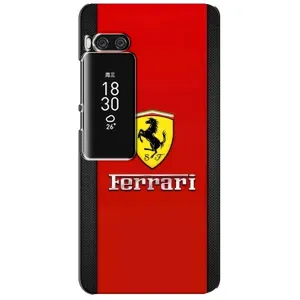 Силіконовий бампер з картинкою машини на Meizu Pro 7 Plus (Ferrari Logo)