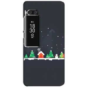 Силіконовий бампер на різдво для Meizu Pro 7 Plus (Місто зимове)