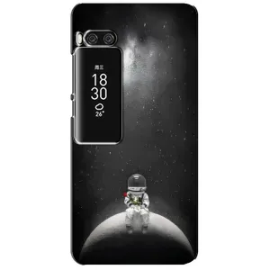 Силиконовый Чехол с принтом "Космонавты" на Meizu Pro 7 Plus (Космонавт романтик)