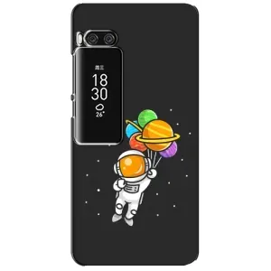 Силиконовый Чехол с принтом "Космонавты" на Meizu Pro 7 Plus (Космонавт с шариками)