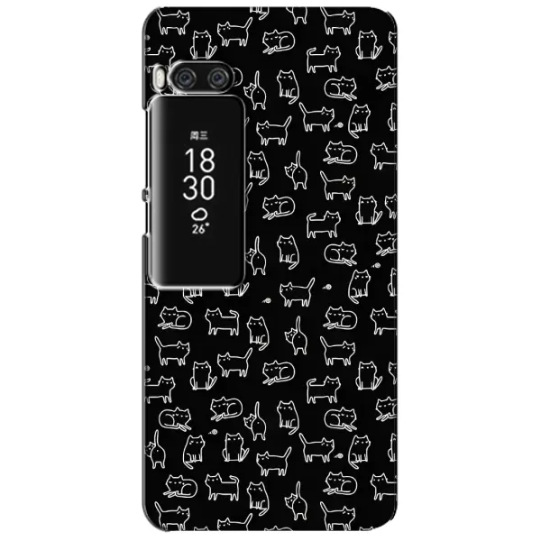 Чехол с рисунком «Котики на черном» для Meizu Pro 7 Plus Чехол с рисунком «Котики на черном» для Meizu Pro 7 Plus