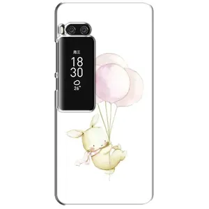 Силиконовый бампер с картинкой животных для Meizu Pro 7 Plus (Кролик и шарики)