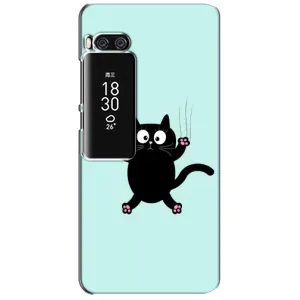 Силиконовый чехол с котиком для Meizu Pro 7 Plus (Падающий кот)
