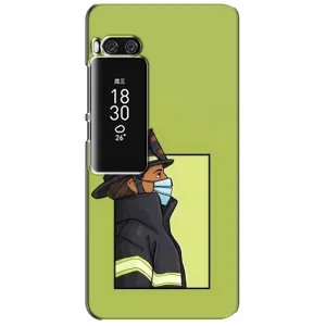 Силиконовый бампер (Работники) на Meizu Pro 7 Plus (Пожарник)