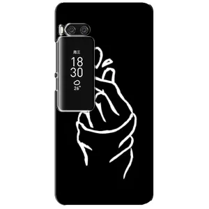 Чохол (Знак сердечка) для Meizu Pro 7 Plus (Сердечко на чорному)
