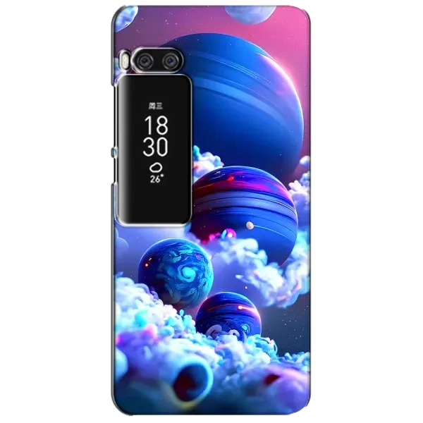 Чехол с рисунком «Синие планеты» для Meizu Pro 7 Plus