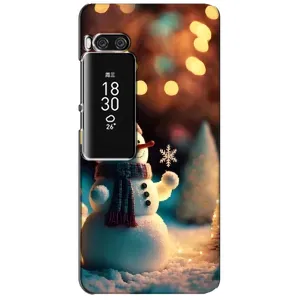 Чехлы на Новый Год Meizu Pro 7 Plus (Снеговик праздничный)