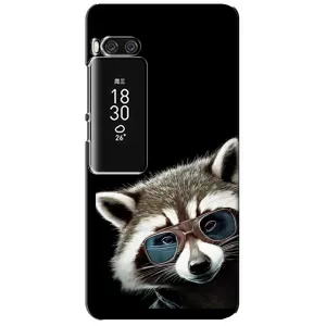 Силиконовый Чехол с Енотами на Meizu Pro 7 Plus (Стильный Енот)