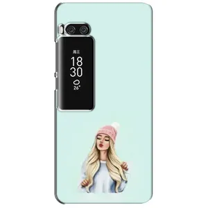 Силіконовый Чохол на Meizu Pro 7 Plus з картинкой Модных девушек (В шапці)
