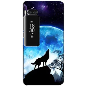 Чехол с Волком на Meizu Pro 7 Plus (Воет на луну)