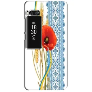 Силиконовый Чехол на Meizu Pro 7 Plus с картинкой Вышиванки (Вышиванка с цветком)