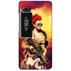 ЗСУ Чохли (TPU) для Meizu Pro 7 Plus (Жінка солдат)