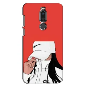 Силіконовый Чохол на Meizu X8 з картинкой Модных девушек (Дівчина Nike)