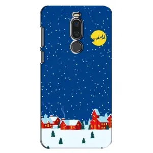 Силіконовий бампер на різдво для Meizu X8 (Місто в снігу)