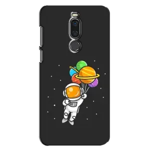 Силіконовый Чохол з принтом "Космонавти" на Meizu X8 (Космонавт з кульками)