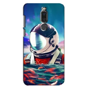 Силіконовый Чохол з принтом "Космонавти" на Meizu X8 (Космонавт у воді)