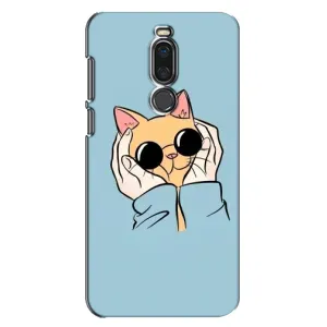 Бампер з зображенням Котиків для Мейзу Х8 (КОТИК в окулярах)