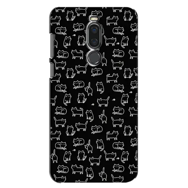 Чехол с рисунком «Котики на черном» для Meizu X8 Чехол с рисунком «Котики на черном» для Meizu X8