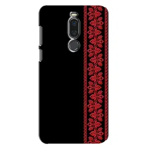 Силиконовый Чехол на Meizu X8 (Красная Вышиванка)