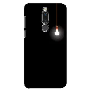 Чехол с картинками на черном фоне для Meizu X8 (Лампочка)