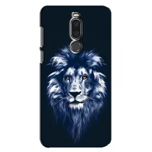 Чохол з картинкою на Meizu X8 (Лев – синій)