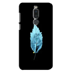 Чехол с картинками на черном фоне для Meizu X8 (Листочек)