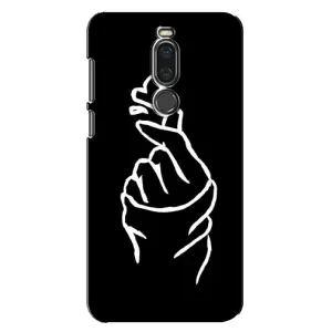 Чохол (Знак сердечка) для Meizu X8 (Сердечко на чорному)