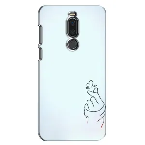 Чохол (Знак сердечка) для Meizu X8 (Сердечко на блакитному)