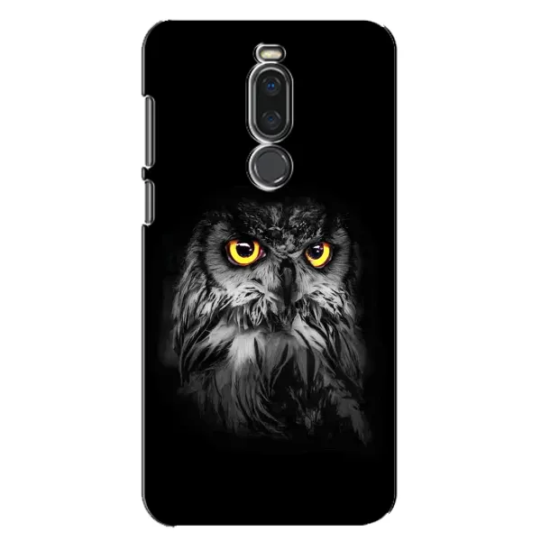 Чехол с рисунком «Сова на чёрном» для Meizu X8 Чехол с рисунком «Сова на чёрном» для Meizu X8
