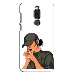 Силіконовый Чохол на Meizu X8 з картинкой Модных девушек (У зеленому)