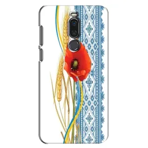 Силиконовый Чехол на Meizu X8 с картинкой Вышиванки (Вышиванка с цветком)