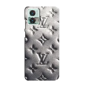 Текстурный Чехол Louis Vuitton для Моторола Мото едж 30 нео (Бежевый ЛВ)