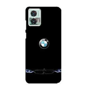 Силиконовый бампер с картинкой машины на Motorola Edge 30 Neo (Черный BMW)